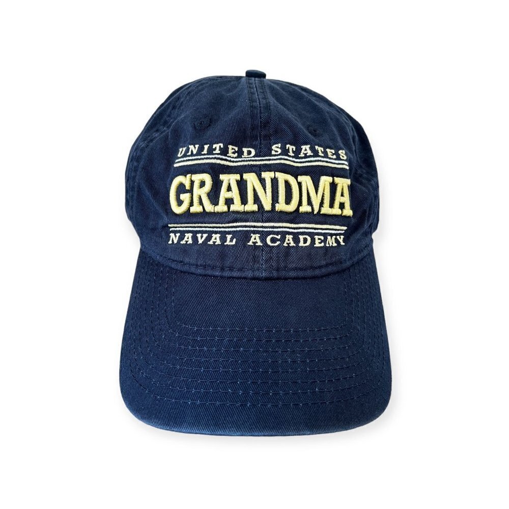 Naval Academy Blue Denim Fitted Embroidered Strapback Hat